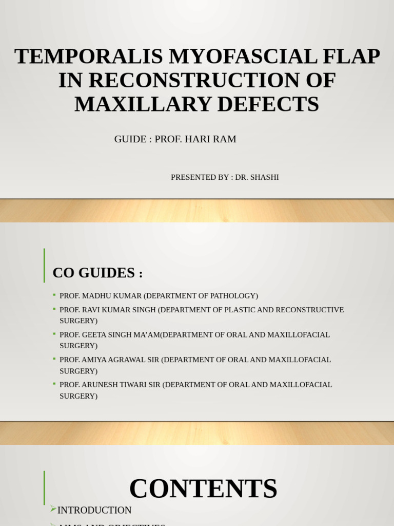 Temporalis Flap for Maxillary Reconstruction | PDF | Oral And ...