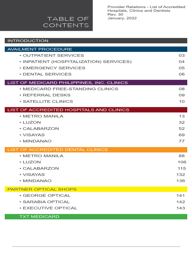 List of Medicard Accredited Providers | PDF | Medicare (United States ...