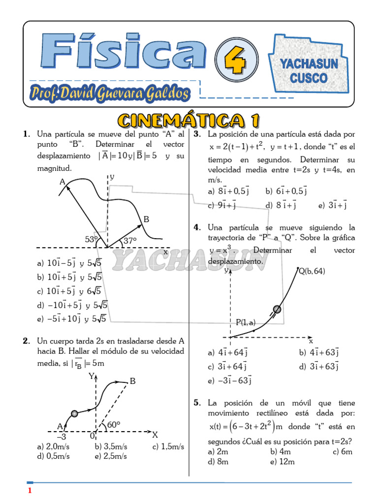 Problemas de Cinemática y Velocidad | PDF | Velocidad | Velocidad