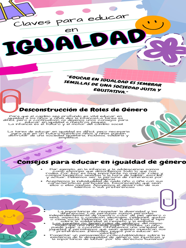 Consejos para Educar en Igualdad | PDF | Género | Estudios de género