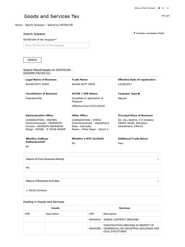 Goods & Services Tax (GST) - Services | PDF | Government | Taxation