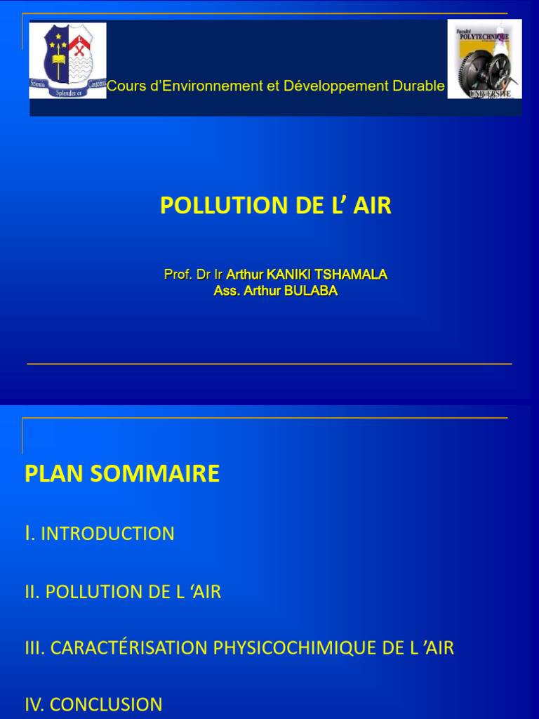 Conclusion sur la pollution de l'air | PDF | Pollution de l'air ...