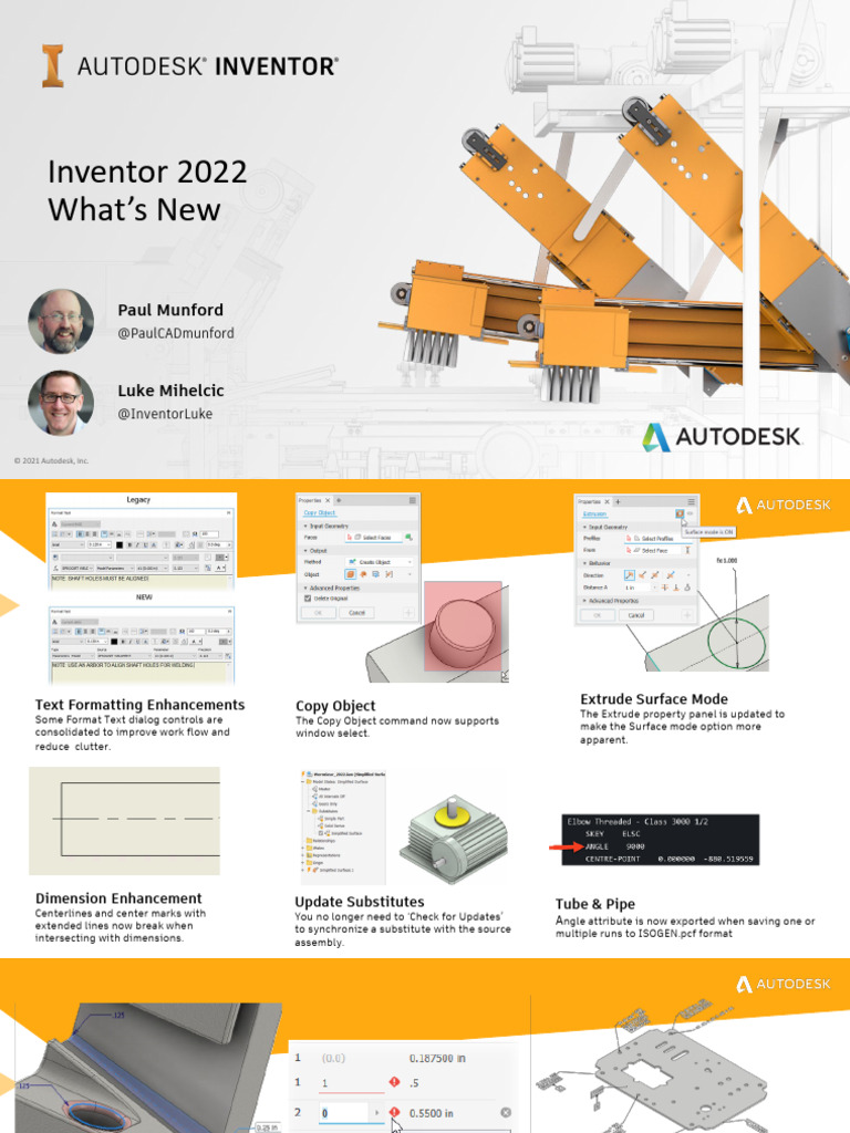 Autodesk Inventor 2022 New Features | PDF | Computer Aided Design | 3 D ...