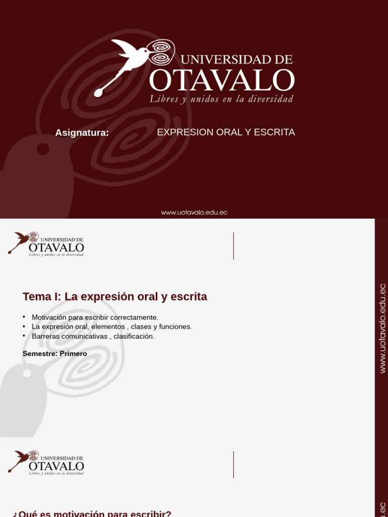 3 - Clase 1 - Comunicacion Oral y Escrita | PDF | Comunicación | Motivación