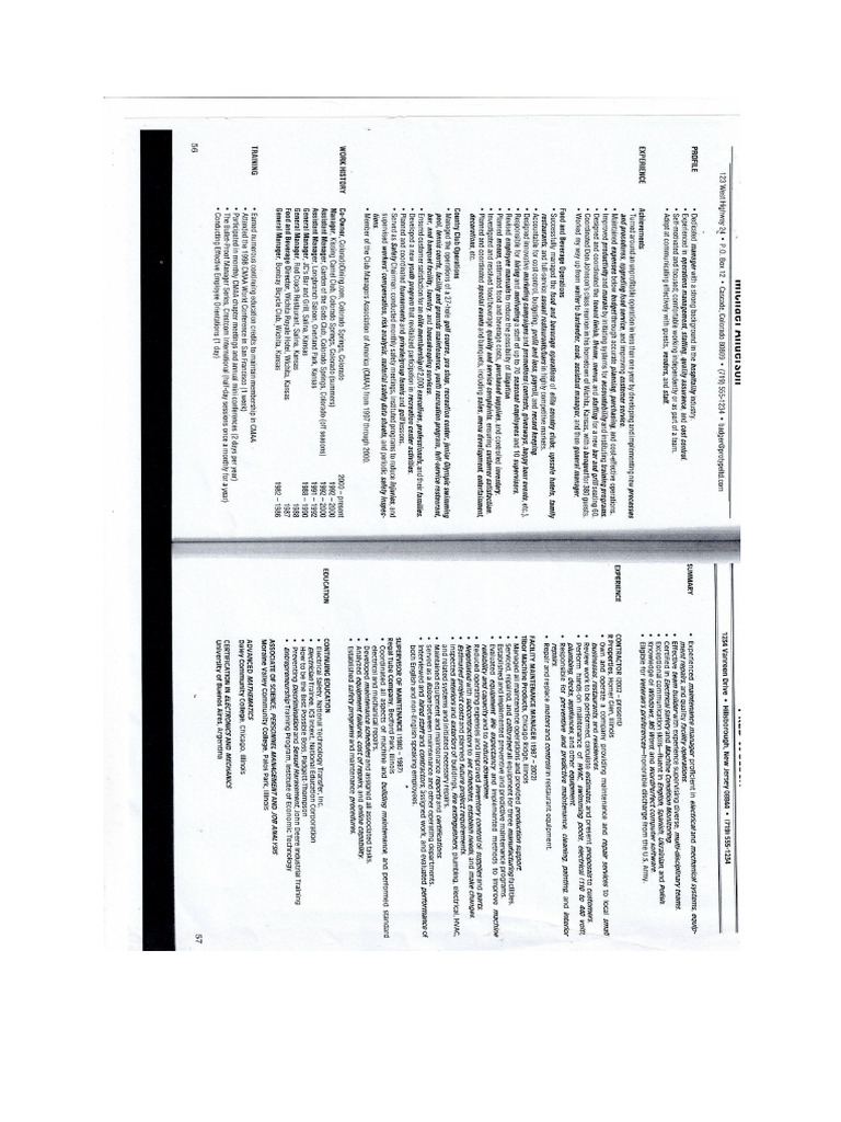 Resume samples pdf