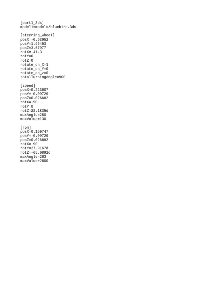 3D Model Configuration Data | PDF | Teaching Methods & Materials ...