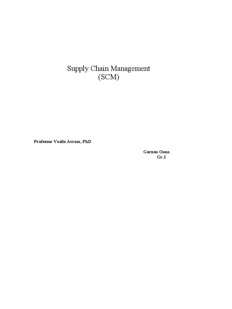 Understanding Supply Chain Management | PDF | Supply Chain Management ...