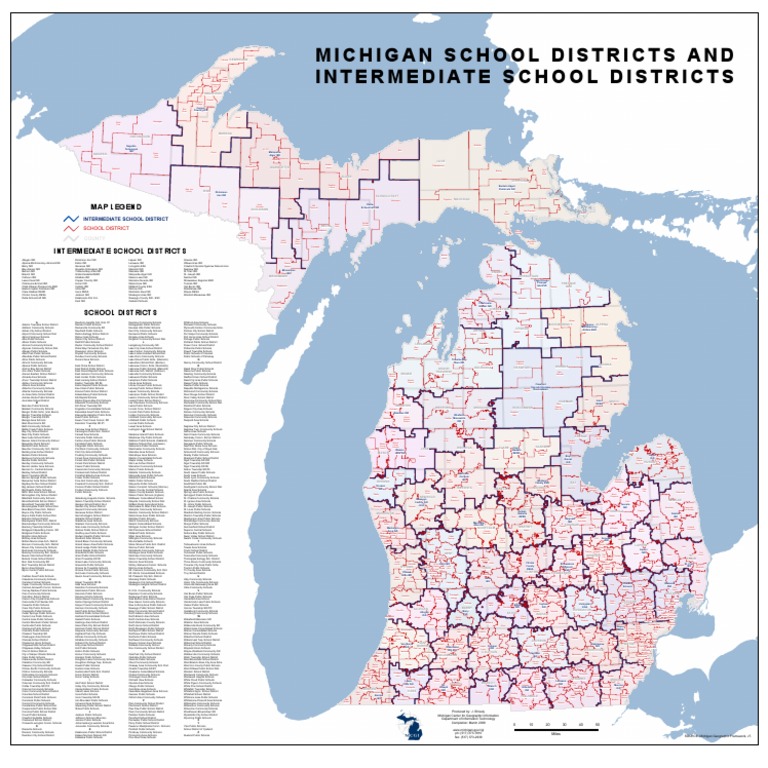 Michigan School Districts Map PDF