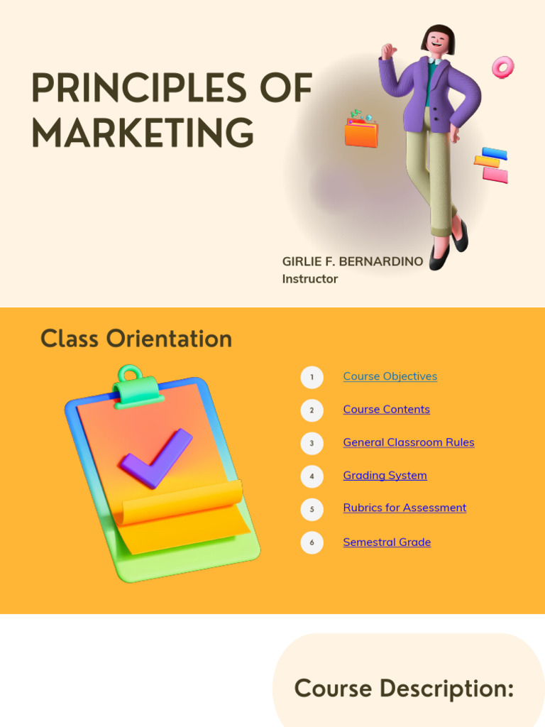 Principles of Marketing Course Overview | PDF | Marketing | Behavior