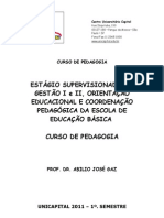 Manual de Estagios Supervisionados Gestão Orientação Coordenação 2011