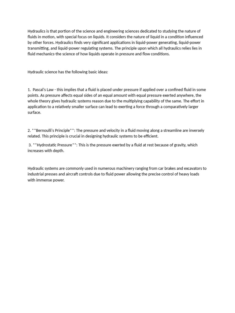 Hydraulics | PDF | Law | Science & Mathematics