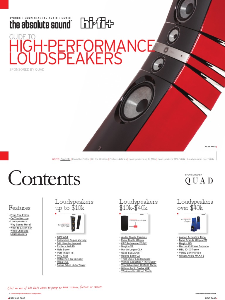 Guide To High Performance Loudspeakers | PDF