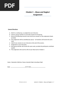 IV-6 Assignment - Module 5 Abuse and Neglect