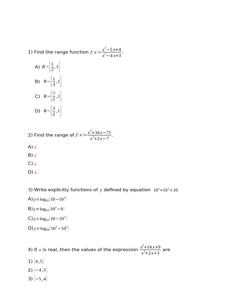 Test 11th Revision Original | PDF | Function (Mathematics) | Calculus