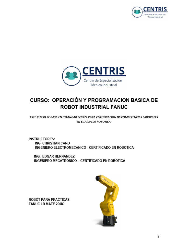 Curso de Programación de Robots FANUC | PDF | Robot | Robótica