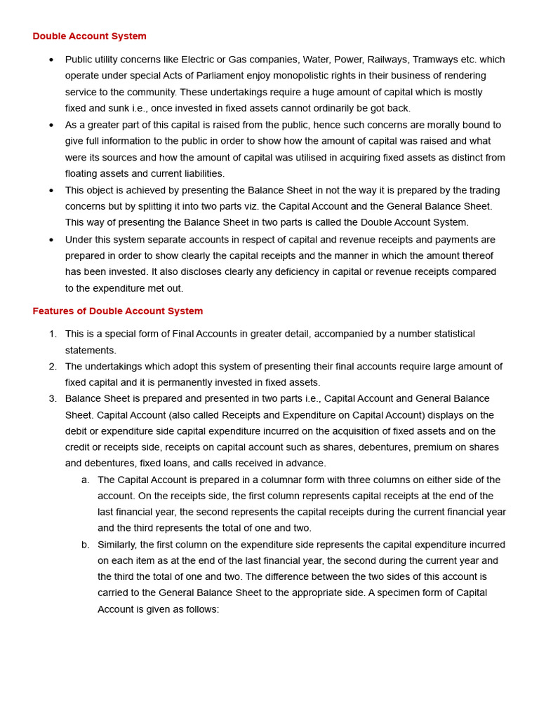 Double Account System Overview | PDF | Depreciation | Expense