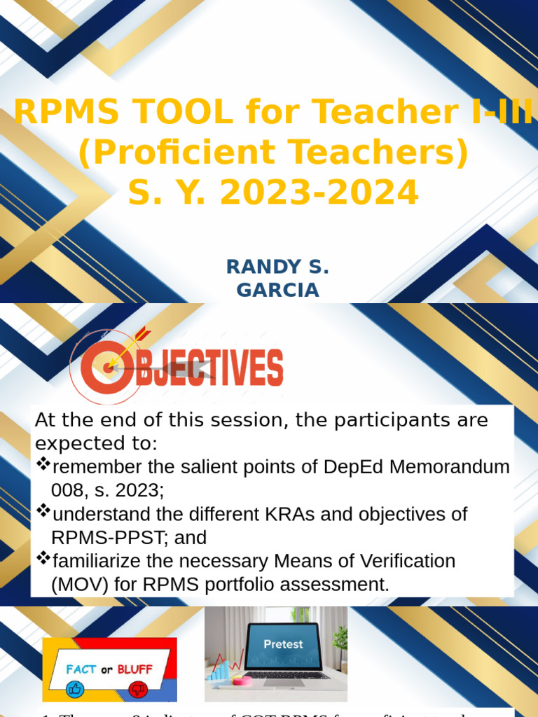 RPMS Tool for Proficient Teachers 2023-2024 | PDF | Teachers | Learning