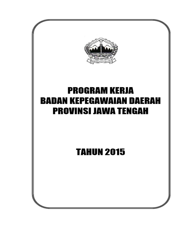 Program Kerja BKD Jateng 2015 | PDF