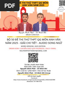 Bộ 50 Đề Thi Thử Thpt Qg Môn Anh Văn 2025