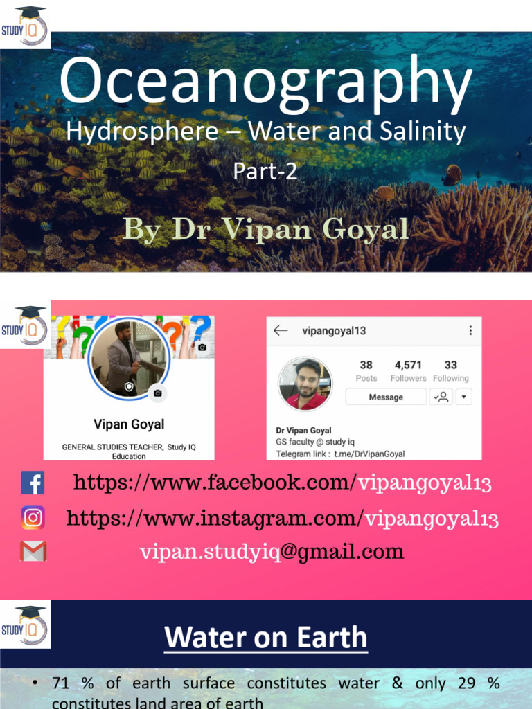 Oceanography 2 | PDF | Salinity | Water