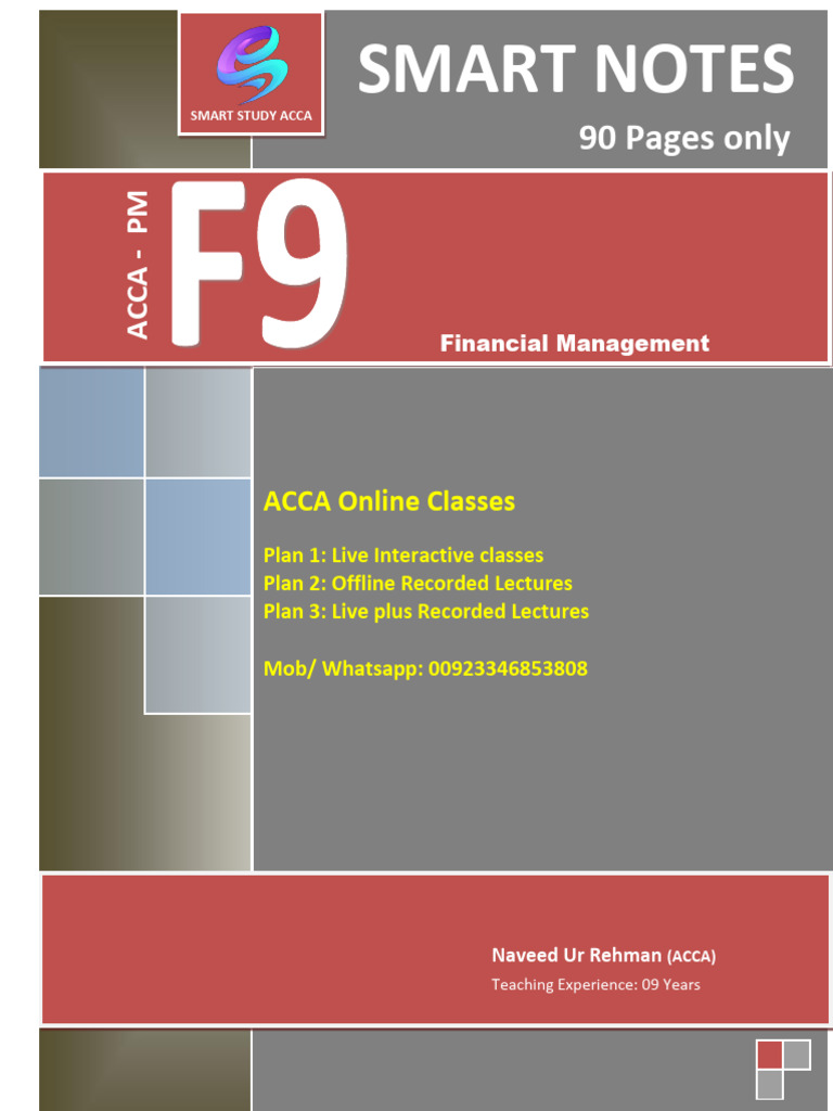 ACCA F9 Financial Management Guide | PDF | Investing | Economies