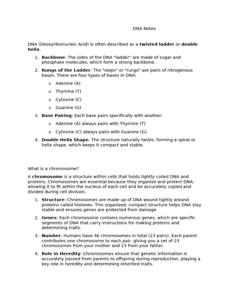 DNA Notes | PDF | Dna | Microsatellite