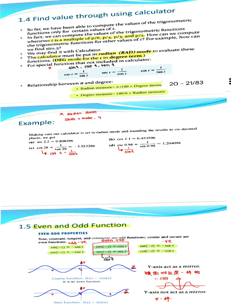 Trigonometric Functions Calculator Guide | PDF | Mathematical Analysis ...