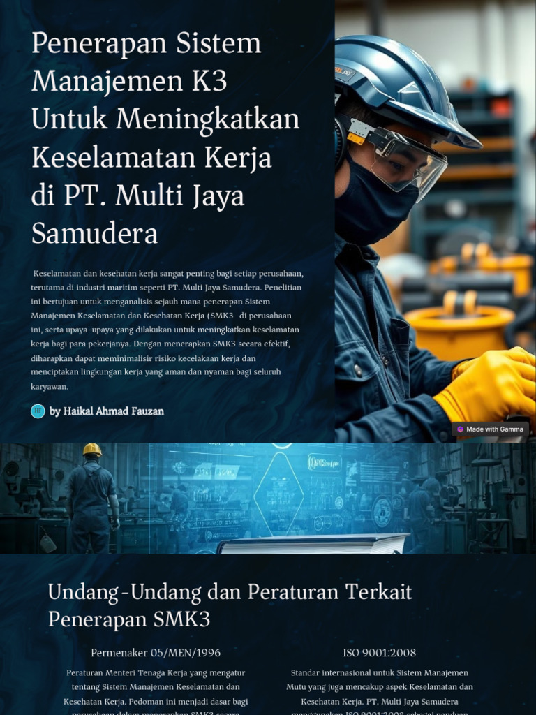 Penerapan Sistem Manajemen K3 Untuk Meningkatkan Keselamatan Kerja Di ...