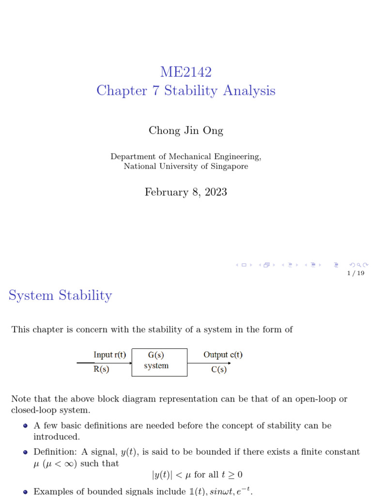Chapter 7 System Stability | PDF | Mathematics