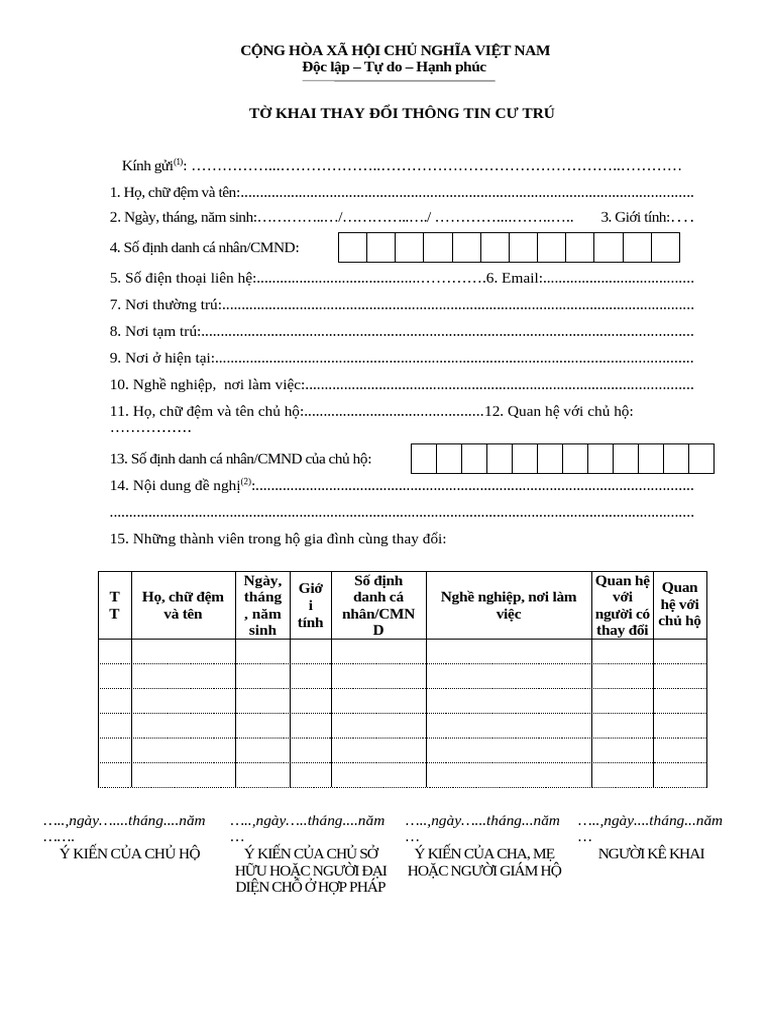 Mẫu CT01 | PDF