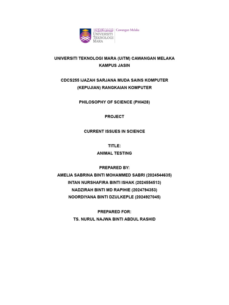 Phi428 Animal Testing | PDF | Animal Testing | Experiment
