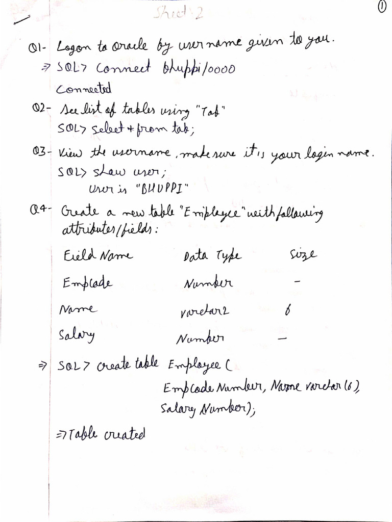 DBMS Sheet 2 | PDF