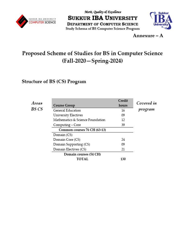 BS Computer Science Study Schema | PDF | Computer Science | Computer ...