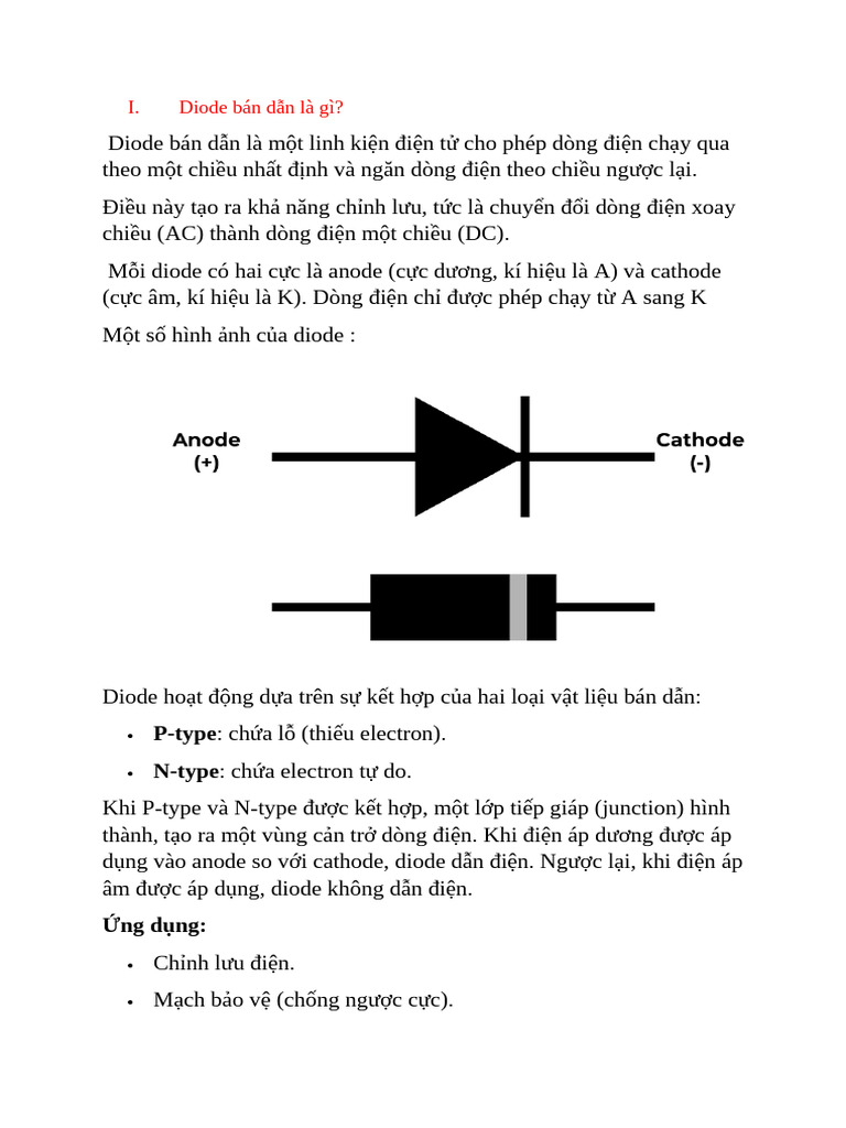 Diode bán dẫn là gì | PDF