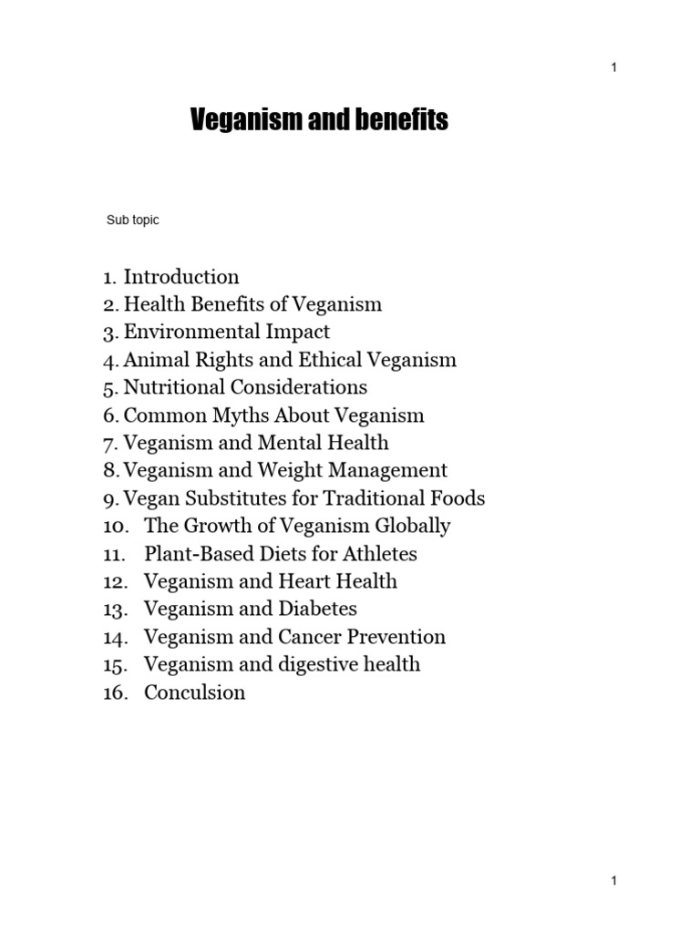 Health Benefits of Veganism Explained | PDF | Weight Management | Veganism
