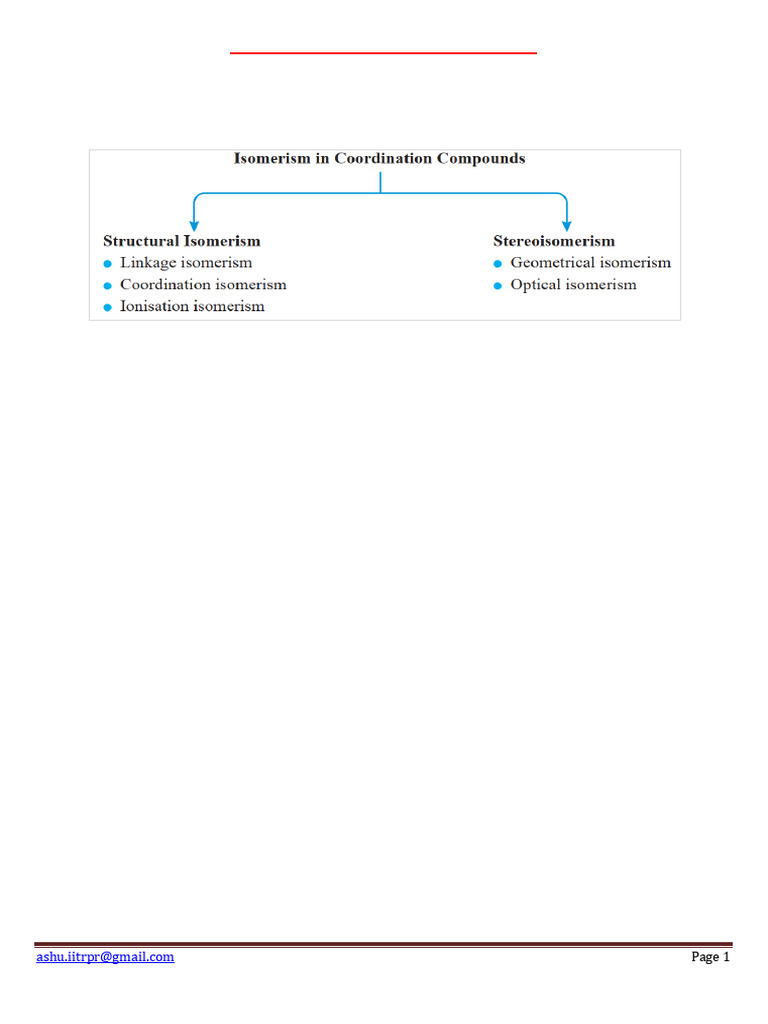 Isomerism and Color in Coordination Compounds | PDF | Coordination ...