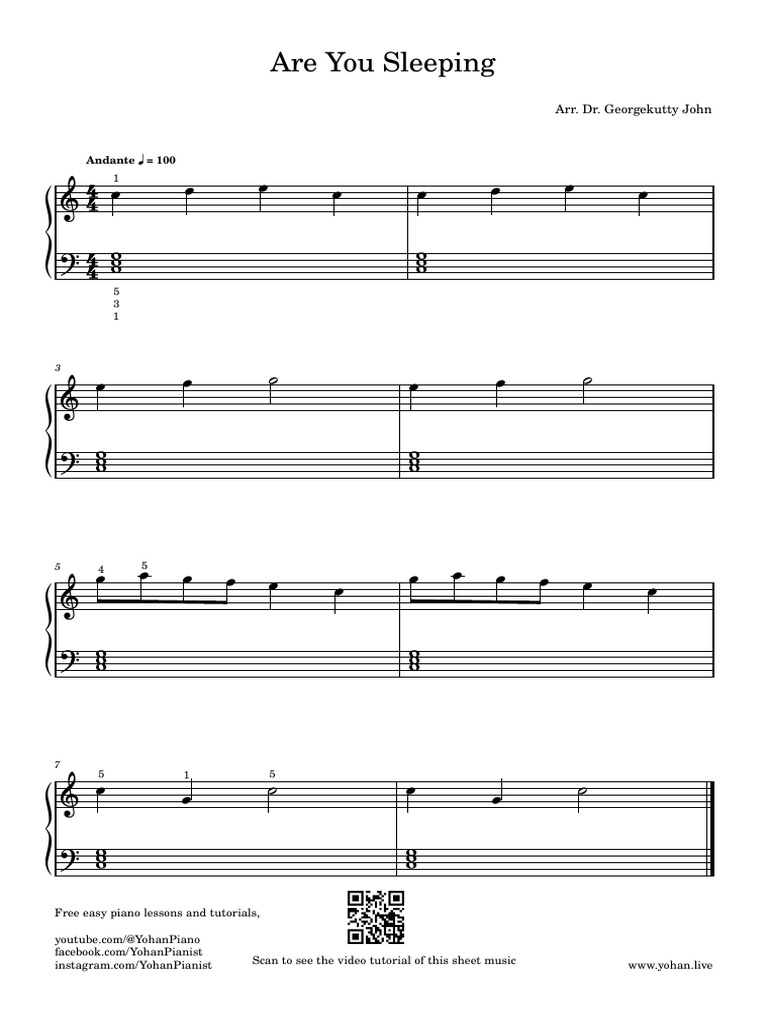 are-you-sleeping-notes-pdf