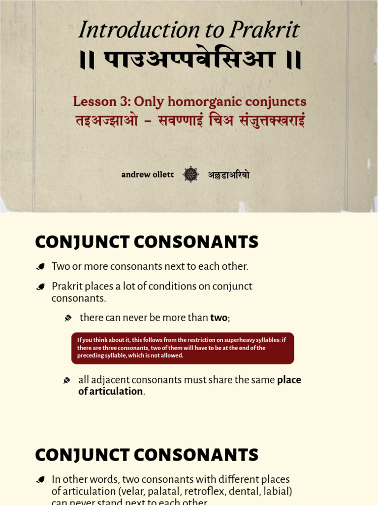 Lesson 3-Only Homorganic Conjuncts | PDF | Oral Communication | Phonology