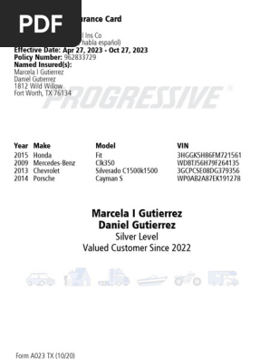 p Gr Insurance Id Card Auto