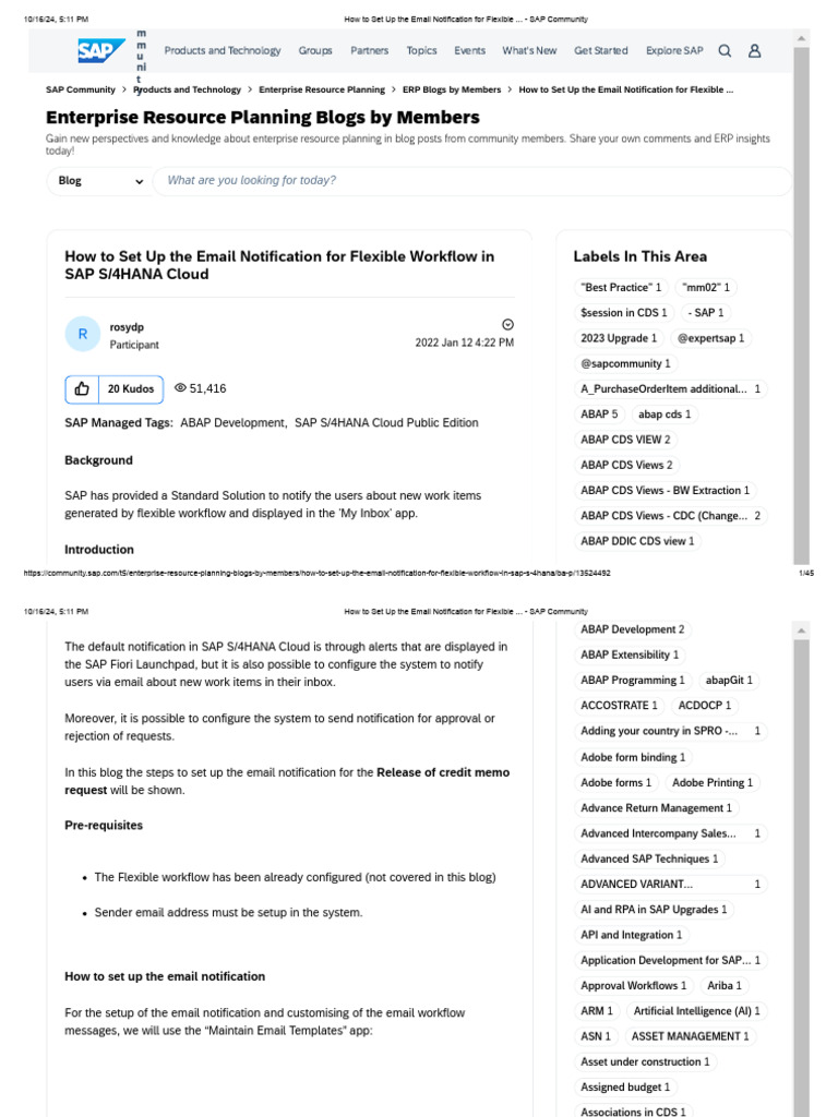Configuring SAP Email Notifications | PDF | Enterprise Resource ...