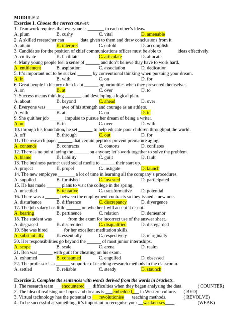 MODULE 2 Without KEY | PDF