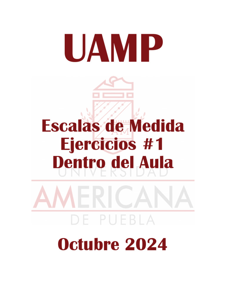 Ejercicios 1 Escalas | PDF | Crecimiento personal y profesional