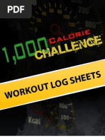 1000 Calorie Challenge Workout Log Sheets