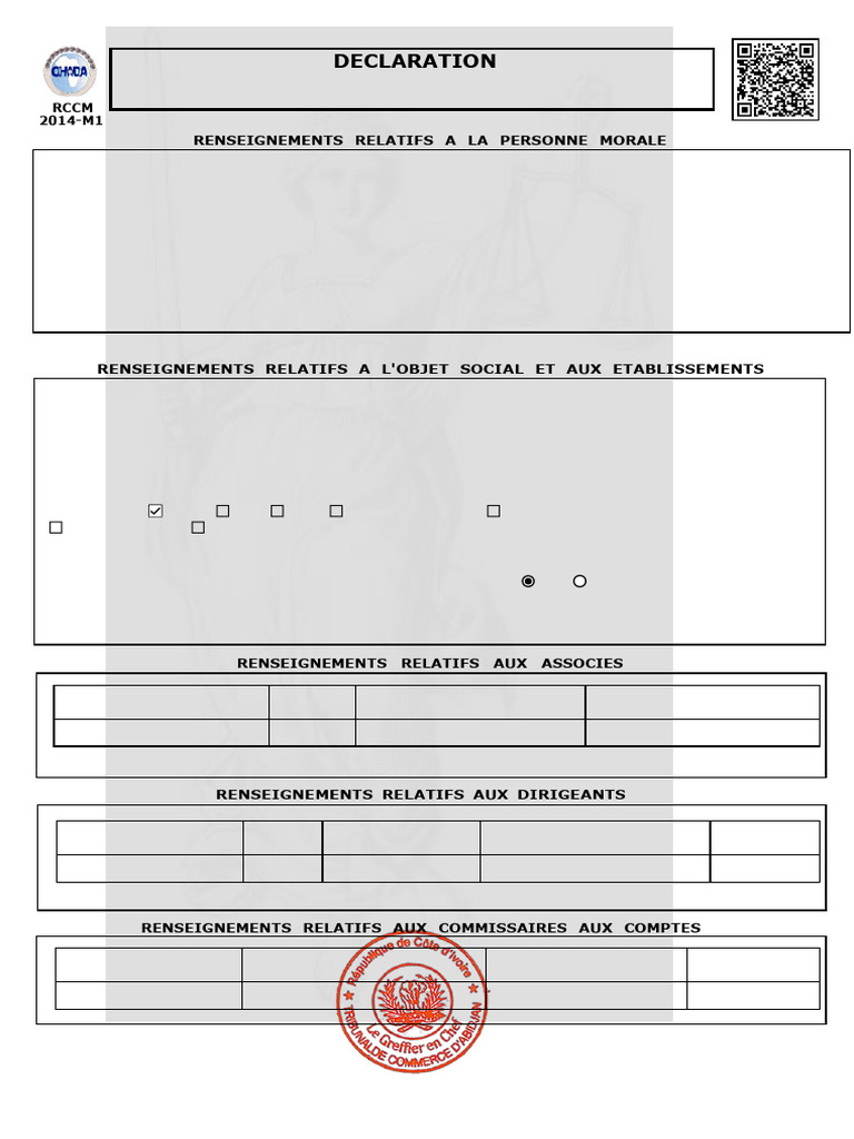 RCCM Provisoire | PDF | Greffier | Business