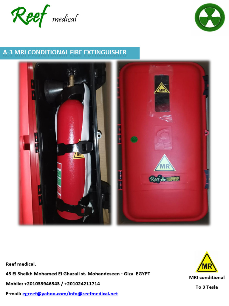MRI Safe Fire Extinguisher Guide | PDF | Magnetic Resonance Imaging