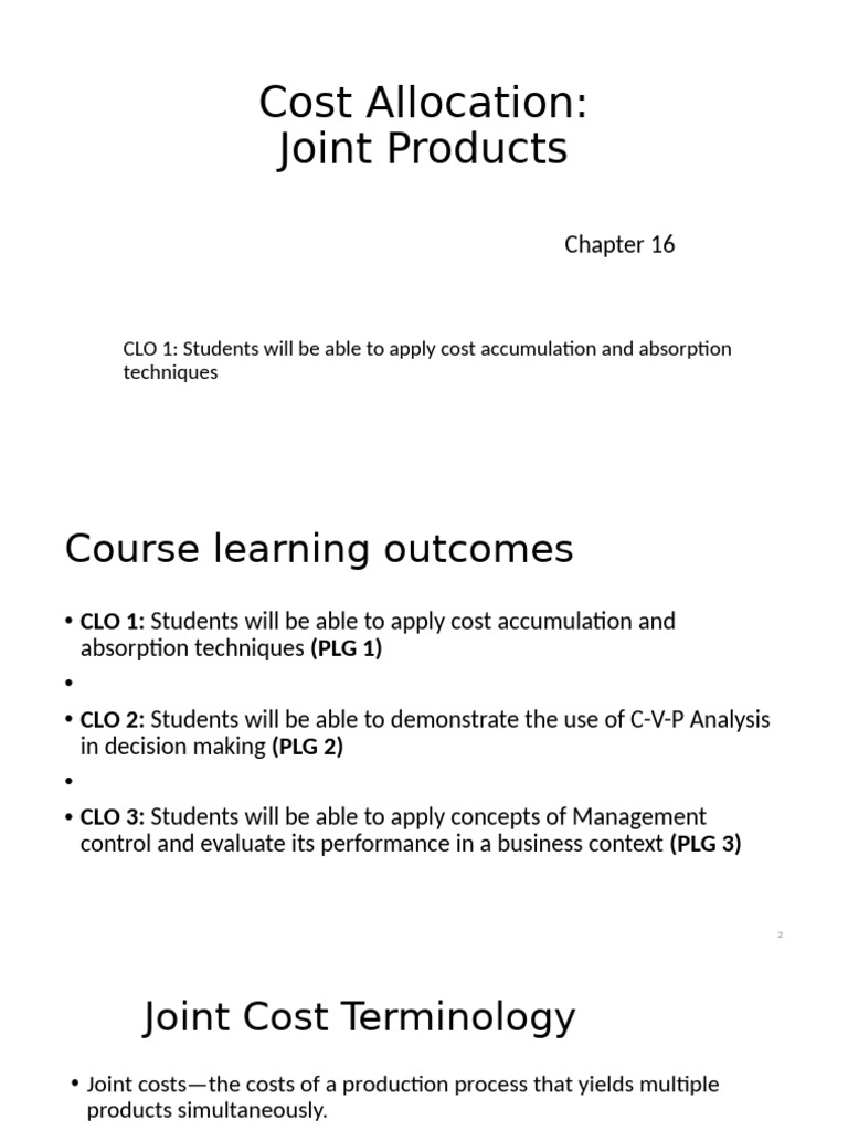What Is Joint Costing