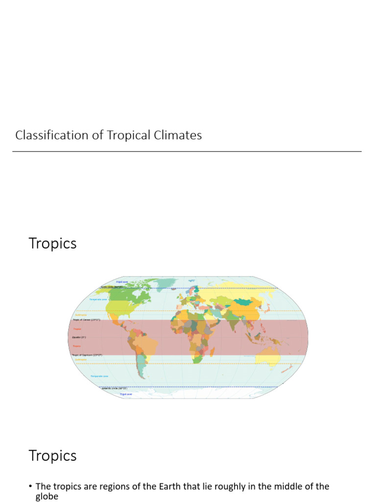 Tropical Climate Classifications Explained | PDF | Tropics | Rain