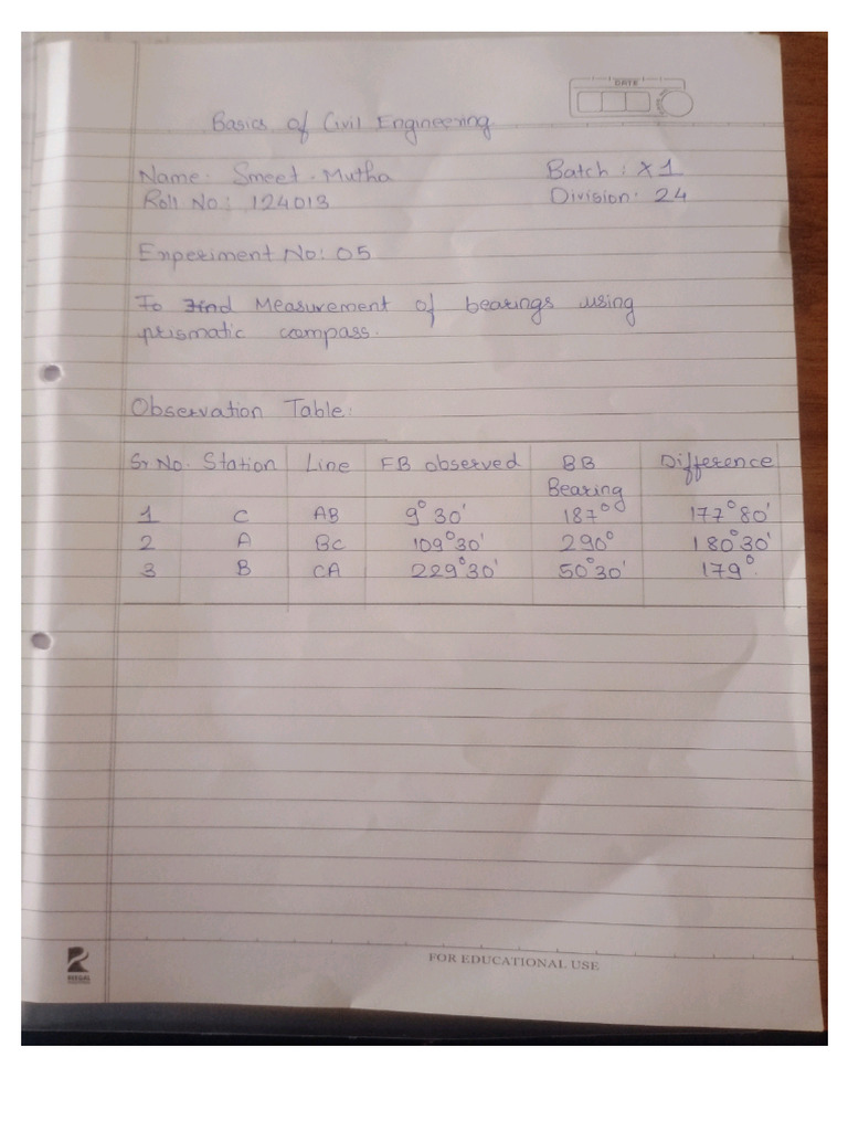 BCE Exp - No 5 (124013) | PDF