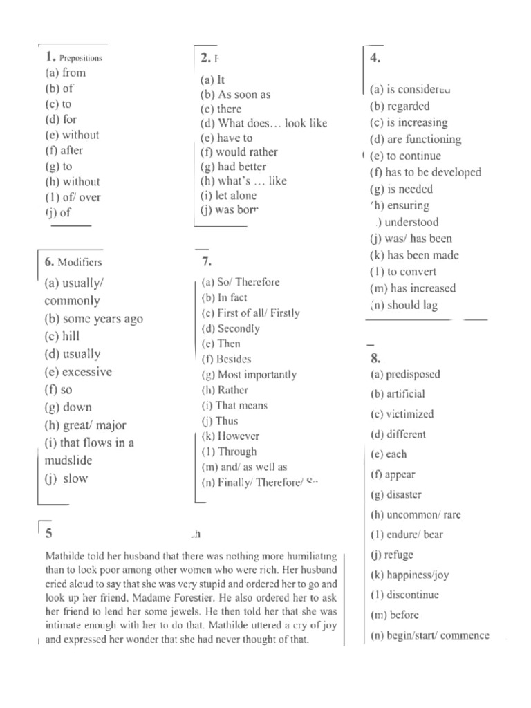 Essential Prepositions and Modifiers Guide | PDF