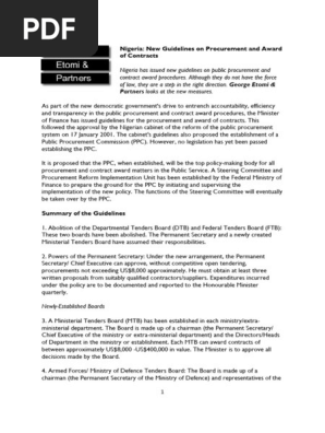 Nigeria-New-Guidelines-on-Procurement-and-Award-of-Contracts